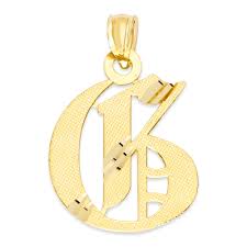 Available from leters a to z. 10k Gold Old English Initital Letter G Pendant Personalized Jewelry Custom Alphabet Gifts For Her With 16 Chain Walmart Com