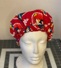 Red Wonder Woman Satin Bonnet (infant/toddler)