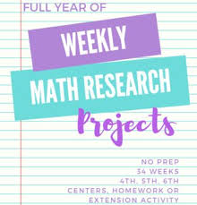 Math Research Projects 4th 5th 6th Grade Full Year Of Math Projects Research Projects Math Math Projects