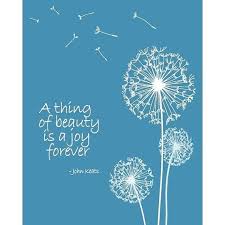 Dandelion Art Print With Poem A Thing Of Beauty Keats Dandelion Art Dandelion Wall Art Dandelion Painting