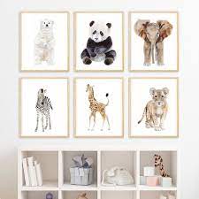 Nursery Decor Animal Nursery Prints Zoo Animal Wall Art Etsy Baby Animal Nursery Art Animal Baby Room Nursery Animal Prints