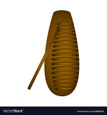 Isolated guiro musical instrument Royalty Free Vector Image