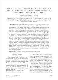 Choose the best std testing clinic in kuala lumpur. Pdf Stigmatization And Discrimination Towards People Living With Or Affected By Hiv Aids By The General Public In Malaysia