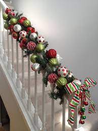 Pinterest Christmas Staircase Christmas Staircase Christmas Banister Elf Christmas Decorations