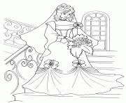 Two coloring pages of barbie and also of barbie and ken in a wedding dress. Princess Disney Aurora Sleeping Beauty Coloring Pages Printable