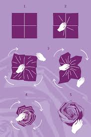 Pour ajouter une touche de romantisme lors d'un dîner en amoureux par exemple, voici un pliage de serviette qui conviendra parfaitement. Tuto Pliage De Serviette En Rose Blog Jour De Fete