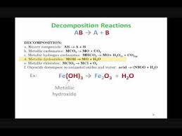 Predicting Products For Decomposition Reactions Youtube Reactions Mo Co Chemistry