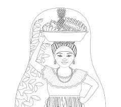 See more ideas about coloring pages for girls, coloring pages wedding dress beautiful coloring page for girls, printable free. Colombian Palenquera Cartagena Folk Dress Coloring Page Printable