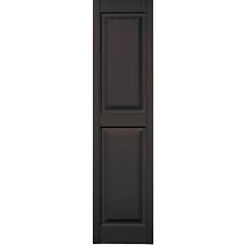 Builders Edge 15 In X 59 In Raised Panel Vinyl Exterior Shutters Pair In 010 Musket Brown Vinyl Shutters Exterior Vinyl Shutters Shutters