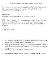 In the equilibrium and concentration gizmo™, you will investigate how equilibrium can occur in chemical reactions.to begin, check that reaction 1 is selected. How To Calculate Equilibrium Concentrations Of Reactants And Products