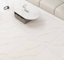Glossy Living Room Gold Vein White Marble Porcelain Floor Tile 60X120