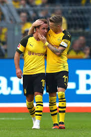 Dortmund Germany October 06 Mario Gotze Of Borussia Dortmund Celebrates With Teammate Marco Reus After Scoring His Team S Dortmund Borussia Dortmund Reus