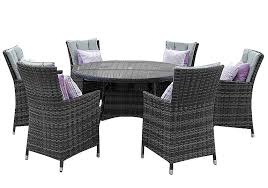 Riviera 6 seater rattan garden dining set with rectangular table 1.6m & chairs. Camber 6 Seater Round Dining Set Furniture Village