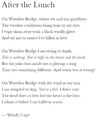 After The Lunch Poem By Wendy Cope Poetry Inspiration Wendy Cope Poems Pretty Words
