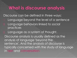 Discourse Analysis