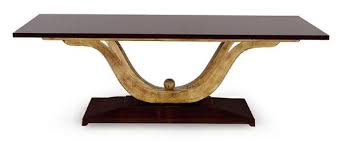 The tabletop is 3/4 white laminate. Christopher Guy Fontaine Dining Table Sideboard Console Table Houston Furniture