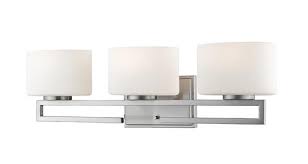 Photon Lighting 3 Light Brushed Nickel Vanity Light At Menards