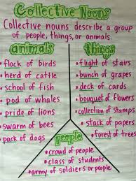 A collective noun refers to a group of people, animals or a collection of things taken as a whole. Chart Of Collective Noun Ganada