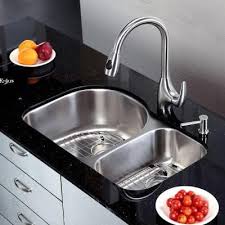 Kraus All In One Undermount Stainless Steel 30 In Double Bowl Kitchen Sink Kbu21 The Double Bowl Kitchen Sink Stainless Steel Kitchen Sink Kitchens And Bath