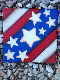 20000 Americana Stepping Stone Stepping Stones Diy Painted Bricks Crafts Brick Crafts