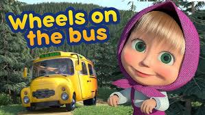 New song! 💥 Masha and the Bear 🚌🤸 WHEELS ON THE BUS 🤸🚌 Nursery Rhymes  🎬