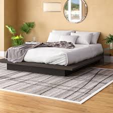 Urest industrial queen size bed frame with headboard/metal platform bed frame/mattress foundation/strong slat support/no box spring needed, snow brown. Zen Platform Beds Ideas On Foter