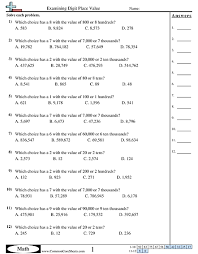 Free printable worksheets on place value for fifth grade. Value Place Value Worksheets Free Distance Learning Worksheets And More Commoncoresheets