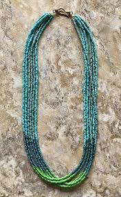 Multi Strand Seed Bead Necklace Beaded Necklace Diy Jewelry Necklace Jewelry Making Necklace