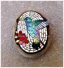 I Create Mosaics On Stone For My Garden Mosaic Mosaic Rocks Mosaic Art