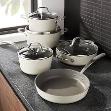 Fleischer And Wolf Monaco Morning 9 Piece Cookware Set Crate And Barrel Cookware Set Pots And Pans Sets Cookware Sets