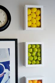 Colorful Kitchen Wall Art With Fake Fruits Diy Kitchen Decor Kitchen Wall Colors Kitchen Wall Art