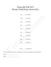 .inter chemistry answer sheet 2020, bihar board chemistry answer key 2020, 4 february answer key 2020, chemistry answer shet 2020, bihar board exam 2020 chemistry objective vvi 2020 chemistry important question 20220 #chemistryvviobjectiv2020 12th chemistry subjective question. Chem 40c Fall 2017 Practice Final Exam Answer Key Pdf Chem 40c Fall 2017 Practice Final Exam Answer Key Q1 10 Points Q2 8 Points Q3 32 Points Q4 70 Course Hero