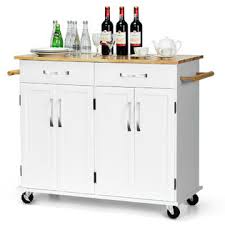 costway kitchen trolley island utility