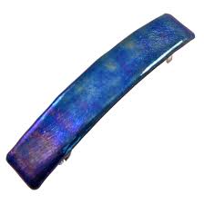 Available in a wide variety of color options. Amazon Com Stained Glass Barrette Large 3 5 9cm Iridescent Marine Blue Cerulean Metallic Shiny Transparent Glass Slide Clip Hair Accessories Handmade