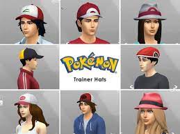 Pokemon Trainer Hats Maxis Match Sims 4 Cc Sims 4 Hat Sims Mods