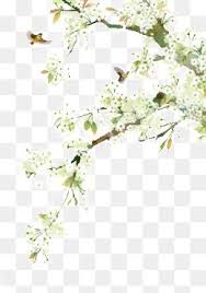 Chinese Style Color Ink Watercolor Flowers Ancient Wind Landscape Trounced Poetic Antiquity Objects Flower Png Images White Flower Png Free Watercolor Flowers