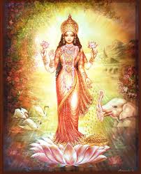 Om mahalakshmyai cha vidmahe vishnu patnyai cha dhimahi tanno lakshmihi prachodayat translation: Lakshmi Goddess Of Fortune And Prosperity Painting By Ananda Vdovic