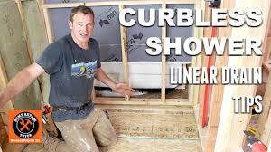 Cat (compact attendant tilt) seat. Curbless Shower Pan Planning Schluter Curbless Shower Part 1 Youtube