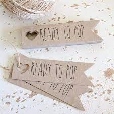 Rustic Ready To Pop Baby Shower Tags Pk20 Baby Shower Girl Diy Pop Baby Showers Baby Shower Favours For Guests