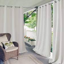 Elrene Connor Solid Indoor Outdoor Window Curtain 20865tur The Home Depot Indoor Outdoor Curtains Outdoor Curtain Panels Outdoor Grommet Curtains