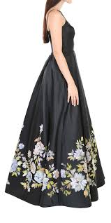 Rent Basix Black Label Floral Print A Line Gown In Lebanon