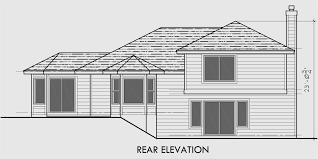 There are typically two short sets of stairs, one running upward to a bedroom level, and one going downward toward a basement area. Split Level House Plans House Plans For Sloping Lots 3 Bedroom