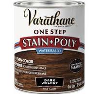 Varathane Semi-Gloss Dark Walnut Water-Based Acrylic Modified Urethane  One-Step Stain/Poly 1 qt