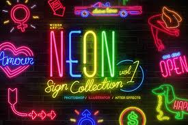This easy to use template contains 15 image or video. Retro Neon Sign Graphic Templates For Photoshop And After Effects
