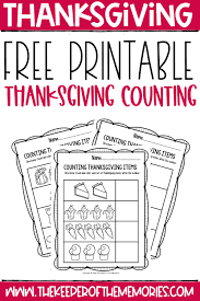 free printable preschool thanksgiving math worksheets