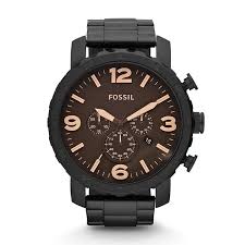 Montre Fossil Homme Jr1356 Quartz Chronographe Cadran Et Bracelet En Acier Inoxydable Noir Date Chronometre Etanche Montres Fossil Fossiles Et Montre Fossil Homme