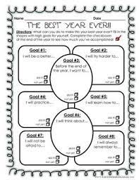 Goal Setting The Best Year Ever School Activities New Years Activities School Social Work