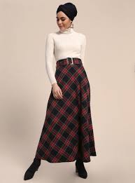 Refka Tesettur Ekose Etek Modelleri Moda Tesettur Giyim Moda Etek Etek Modelleri