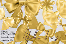 50 mixed satin ribbon bow bows card making scrapbooking christmas journal. 56 Yellow Satin Bows And Ribbons Card Making Digital Images 415729 Card Making Design Bundles