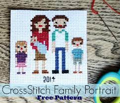 Baby decor modern cross stitch pattern. Cross Stitch Family Portrait Free Patterns Catholic Sprouts